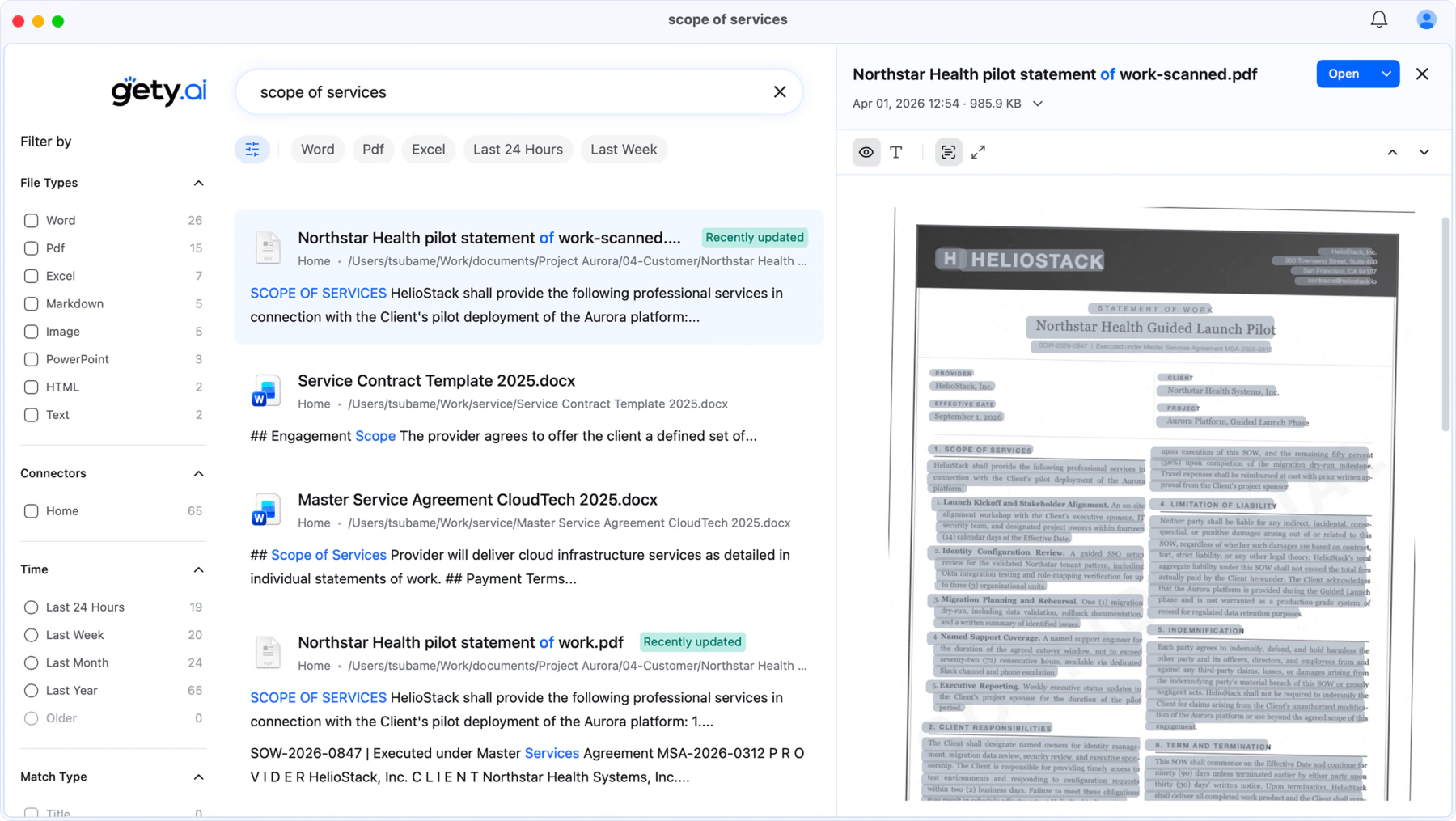 OCR recognition of scanned document content